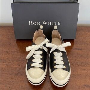 Ron White Black and Gold Women's Sneakers